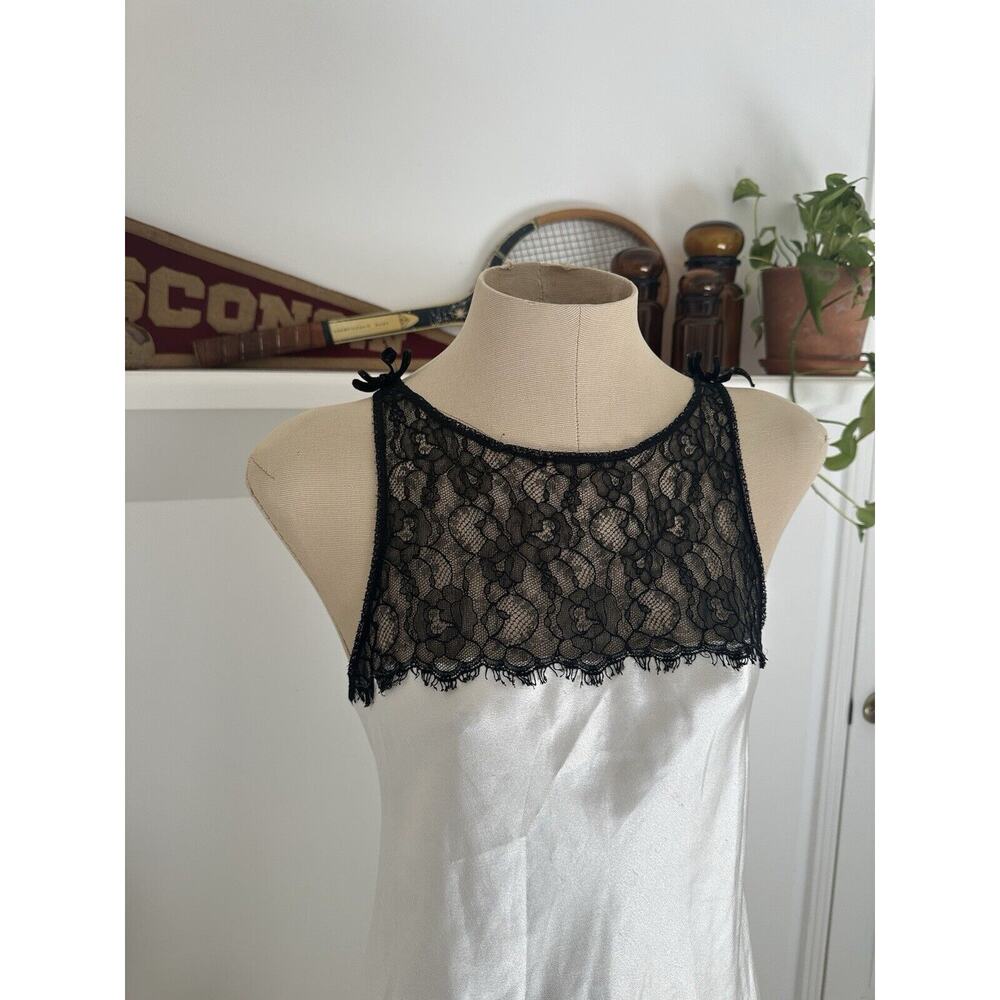 Vintage Valentino Slip Negligee Silk Lace Dress Small - Picture 4 of 8